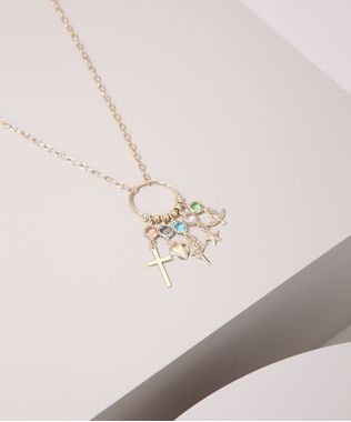 Colar-Feminino-com-Pingentes--fe-e-sorte--Dourado-9975313-Dourado_1