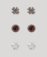 Kit-de-3-Brincos-Feminino-Stras-Pedra-e-Hashtag-Prateado-9975342-Prateado_2