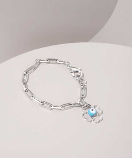 Pulseira-Feminina-Olho-Grego-e-Trevo-Prateado-9976676-Prateado_1