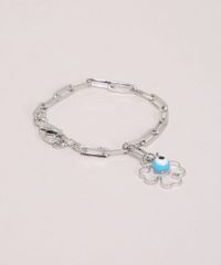 Pulseira-Feminina-Olho-Grego-e-Trevo-Prateado-9976676-Prateado_2