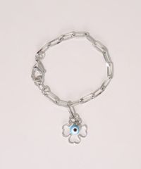 Pulseira-Feminina-Olho-Grego-e-Trevo-Prateado-9976676-Prateado_3