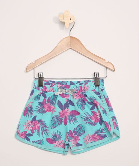 Short-de-Moletinho-Infantil-Running-Estampado-Floral-Verde-Claro-9967698-Verde_Claro_1