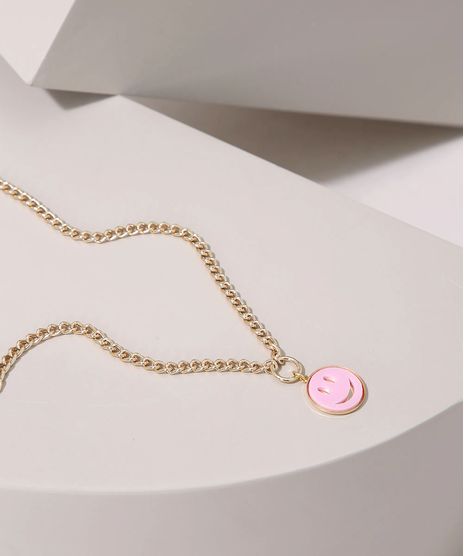 Colar-Feminino-com-Pingente-de-Smile-Dourado-9976706-Dourado_1