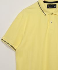 Polo-Masculina-Basica-Comfort-em-Piquet-Manga-Curta-com-Bolso-Amarelo-Claro-9536088-Amarelo_Claro_5
