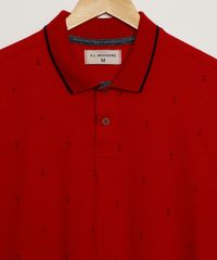 Polo-Masculina-em-Piquet--Estampada-de-Ancoras-Manga-Curta-com-Ziper-Vermelha-9965287-Vermelho_3