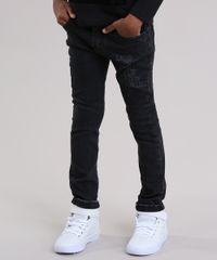 Calca-Jeans-Skinny-com-Estampa--Less-Fear-More-Fun--Preta-9046837-Preto_1