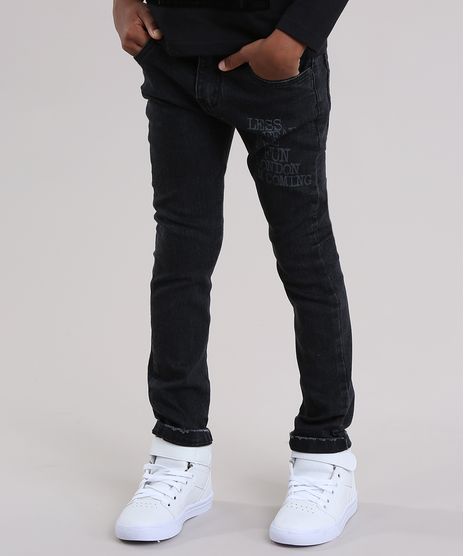 Calca-Jeans-Skinny-com-Estampa--Less-Fear-More-Fun--Preta-9046837-Preto_1