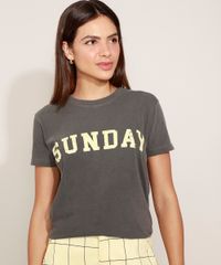 T-Shirt-Feminina-Mindset--Sunday--Manga-Curta-Decote-Redondo-Cinza-9978726-Cinza_1