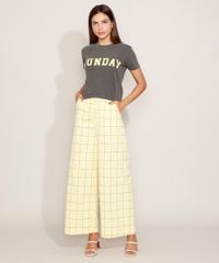 T-Shirt-Feminina-Mindset--Sunday--Manga-Curta-Decote-Redondo-Cinza-9978726-Cinza_3