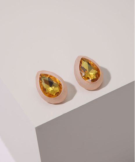 Brinco-Feminino-com-Pedra-Zirconia-Dourado-9962254-Dourado_1