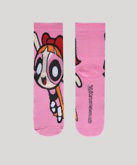 Meia-Feminina-Cano-Alto-As-Meninas-Super-Poderosas-Rosa-9971627-Rosa_2