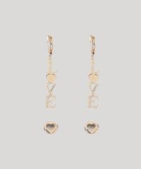 Kit-de-2-Brincos-Femininos-de-Argola-e-Coracao-Dourado-9976712-Dourado_2