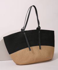 Bolsa-Feminina-de-Palha-Grande-Bicolor-Preta-9961407-Preto_2