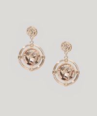 Brinco-Feminino-com-Pingente-de-Medalha-Dourado-9962211-Dourado_2