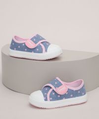 Tenis-Infantil-Pimpolho-Estampado-de-Poa-com-Velcro-Azul-9973825-Azul_1