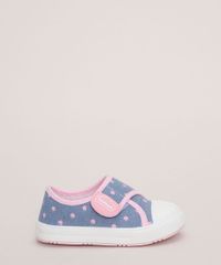 Tenis-Infantil-Pimpolho-Estampado-de-Poa-com-Velcro-Azul-9973825-Azul_2