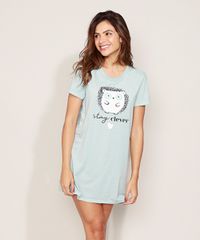 Camisola-Feminina-Porco-Espinho--Stay-Clever--Manga-Curta-Azul-Claro-9975106-Azul_Claro_1