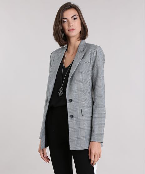 Blazer-Longo-Estampado-Pied-de-Poule-Preto-8873996-Preto_1