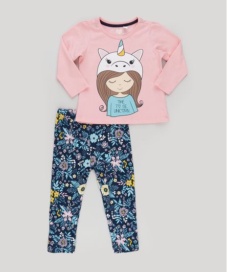 Conjunto-de-Blusa-Unicornio-Rosa---Calca-Legging-Estampada-Floral-Azul-Marinho-9031768-Azul_Marinho_1