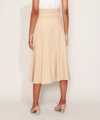 Saia-Feminina-Midi-com-Cinto-Kaki-9948952-Kaki_2