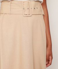 Saia-Feminina-Midi-com-Cinto-Kaki-9948952-Kaki_4