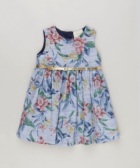 Vestido-Estampado-Floral-Com-Cinto-Metalizado-Azul-9081261-Azul_1 Vestido-Estampado-Floral-Com-Cinto-Metalizado-Azul-9081261-Azul_1