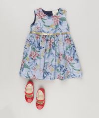 Vestido-Estampado-Floral-Com-Cinto-Metalizado-Azul-9081261-Azul_3