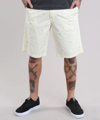 Bermuda-Estampada-de-Coqueiros-com-Cinto-Cadarco-Listrado-Amarelo-Claro-8773097-Amarelo_Claro_1