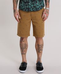 Bermuda-Slim-Estampada-de-Peixes-Caramelo-8775930-Caramelo_1