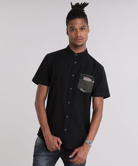 Camisa-com-Bolso-Estampado-Camuflado-Preta-8877185-Preto_1 Camisa-com-Bolso-Estampado-Camuflado-Preta-8877185-Preto_1
