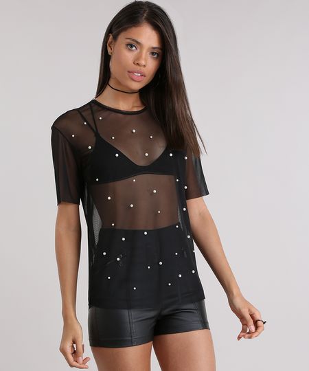 Blusa-em-Tule-com-Aviamento-Preta-8978694-Preto_1 Blusa-em-Tule-com-Aviamento-Preta-8978694-Preto_1