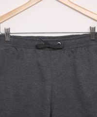 Bermuda-de-Moletom-Juvenil-Slim-com-Bolso-Cinza-Mescla-Escuro-9552521-Cinza_Mescla_Escuro_3