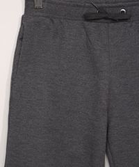 Bermuda-de-Moletom-Juvenil-Slim-com-Bolso-Cinza-Mescla-Escuro-9552521-Cinza_Mescla_Escuro_4