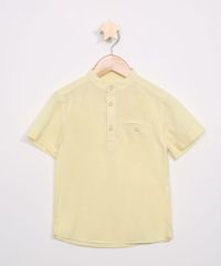 Bata-Infantil-com-Bolsos-e-Botoes-Manga-Curta-Gola-Padre-Amarelo-Claro-9954405-Amarelo_Claro_1