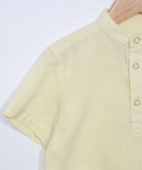 Bata-Infantil-com-Bolsos-e-Botoes-Manga-Curta-Gola-Padre-Amarelo-Claro-9954405-Amarelo_Claro_4