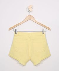 Short-de-Sarja-Juvenil-com-Faixa-Lateral--Girl-Pwr--Amarelo-9966125-Amarelo_2