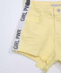 Short-de-Sarja-Juvenil-com-Faixa-Lateral--Girl-Pwr--Amarelo-9966125-Amarelo_4