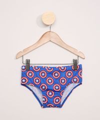 Sunga-Infantil-Slip-Capitao-America-Estampada-com-Protecao-UV50--Azul-Royal-9966189-Azul_Royal_1
