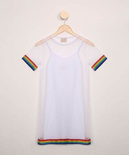 Vestido-de-Tule-Juvenil-com--Brilho-e-Faixa-Listrada-Manga-Curta-Branco-9967656-Branco_1 Vestido-de-Tule-Juvenil-com--Brilho-e-Faixa-Listrada-Manga-Curta-Branco-9967656-Branco_1