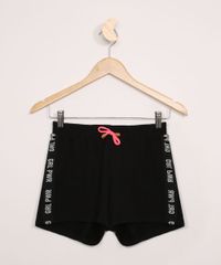 Short-de-Moletom-Juvenil-com-Cordao-e-Faixa-Lateral--Grl-Pwr--Preto-9970925-Preto_1