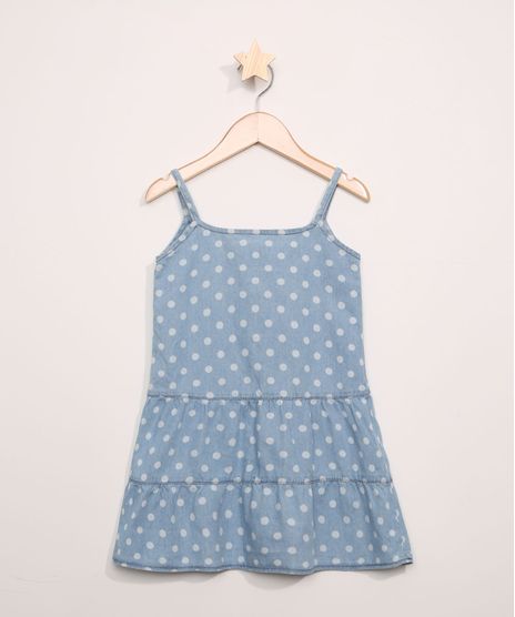 Vestido-Jeans-Infantil-Estampado-de-Poa-com-Babados-Sem-Manga-Azul-Claro-9965542-Azul_Claro_1
