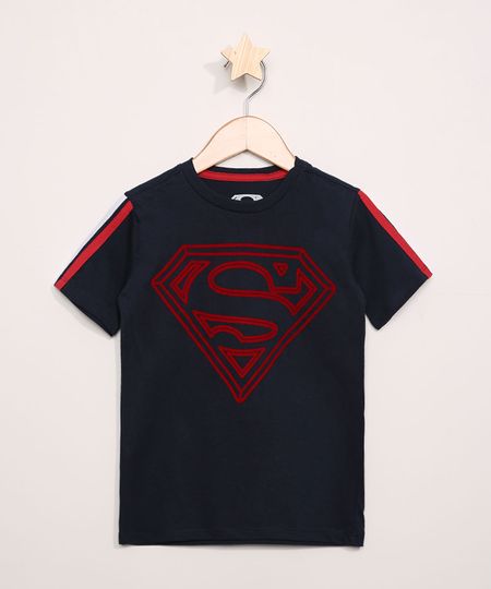 Camiseta-Infantil-Super-Homem-Flocada-Manga-Curta-Azul-Marinho-9968322-Azul_Marinho_1