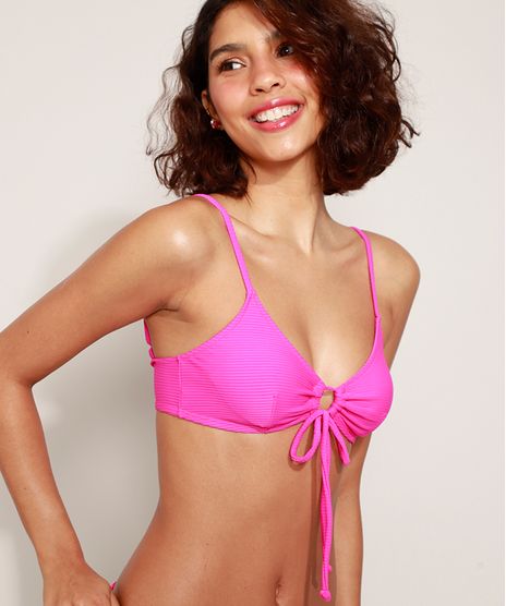 Biquini-Top-Triangulo-Canelado-de-Amarrar-com-Bojo-Removivel-Protecao-UV50--Rosa-9966523-Rosa_1