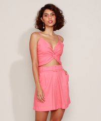 Regata-de-Linho-Feminina-Cropped-com-No-Alca-Fina-Decote-V-Coral-9967681-Coral_5