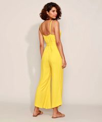 Macacao-Feminino-Pantacourt-com-Faixa-Decote-V-Alca-Fina-Amarelo-9970695-Amarelo_2