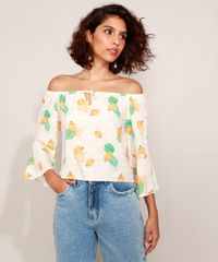 Blusa-Feminina-Ombro-a-Ombro-Estampada-Cajus-Geometrico-Manga-Sino-3-4-Off-White-9965826-Off_White_1