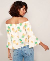 Blusa-Feminina-Ombro-a-Ombro-Estampada-Cajus-Geometrico-Manga-Sino-3-4-Off-White-9965826-Off_White_2