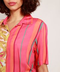 Camisa-Feminina-Estampada-Listras-e-Bananas-Manga-Curta-Coral-9968087-Coral_6