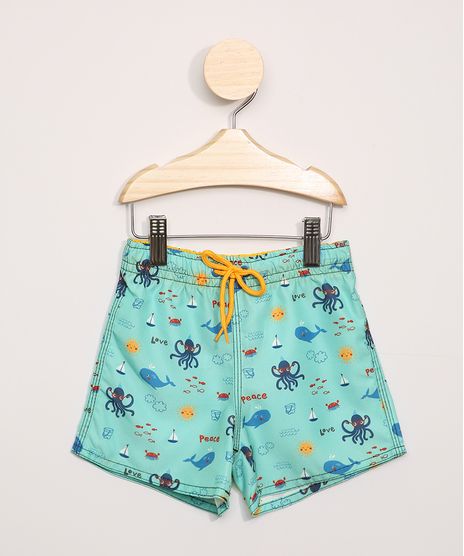 Short-Infantil-Estampado-Fundo-do-Mar--com-Bolsos-Verde-Claro-9963194-Verde_Claro_1