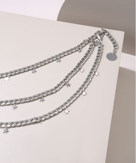 Cinto-Feminino-de-Correntes-com-Estrelas-Prateado-9963833-Prateado_1